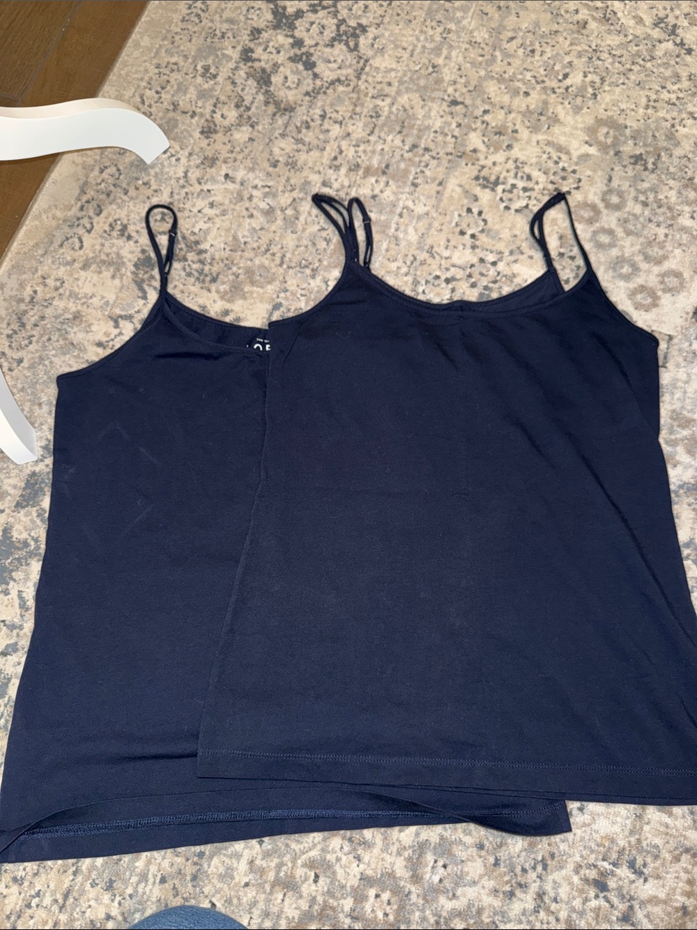 LOFT Navy Double-Strap adjustable Camisole Tank Top